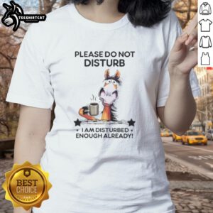 Top Horse 'Please Do Not Disturb, I Am Disturbed Enough Already' Ladies Tee - Fun equestrian shirt for horse lovers.
