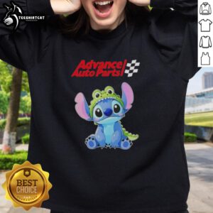 Top Stitch Cosplay Crocodile X Advance Auto Parts sweatshirt featuring a vibrant design for fans and cosplayers.