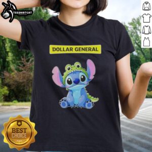 Top Stitch cosplay featuring a crocodile design on a Dollar General ladies tee, perfect for fans and casual wear.