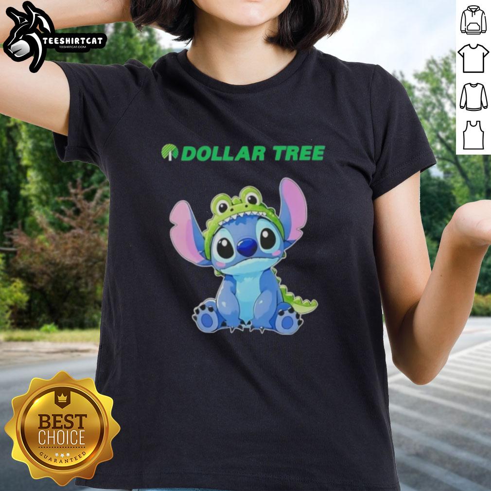 Top Stitch Cosplay Crocodile X Dollar Tree Ladies Tee featuring vibrant colors and unique design for cosplay enthusiasts.