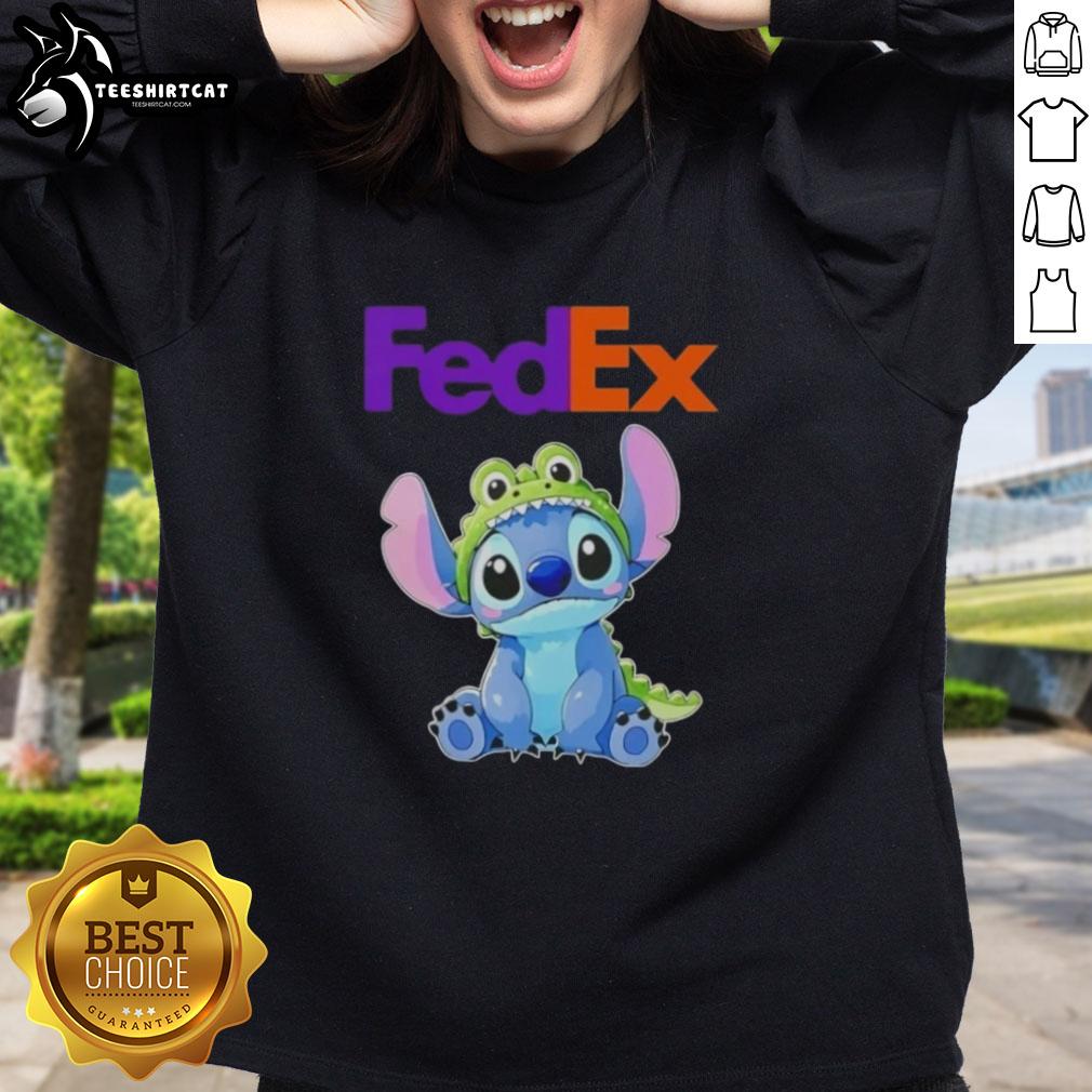 Top Stitch Cosplay Crocodile X FedEx sweatshirt featuring vibrant colors and unique design, perfect for cosplay fans.
