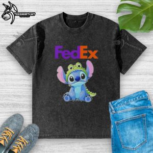 Top Stitch Cosplay Crocodile X FedEx washed t-shirt featuring vibrant colors and unique design for fans.