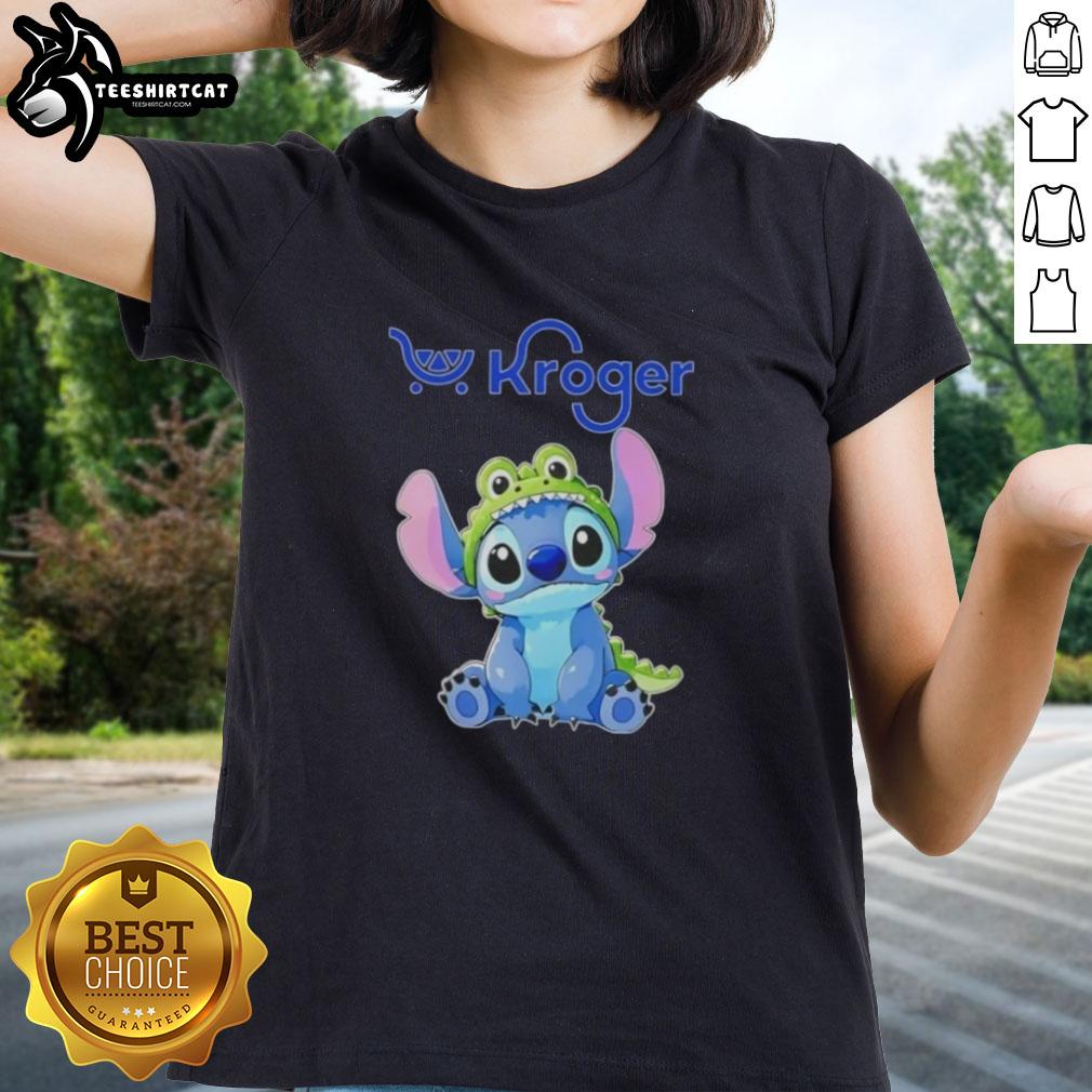 Top Stitch Cosplay Crocodile X Kroger Ladies Tee featuring vibrant design and comfortable fit for cosplay enthusiasts.
