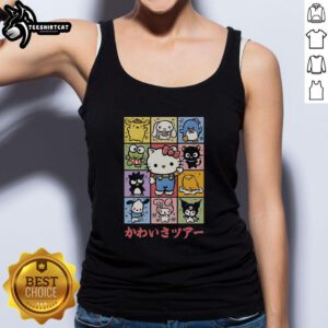Top The Cuteness Tour Tank Top featuring a playful design, perfect for summer outings and casual wear.