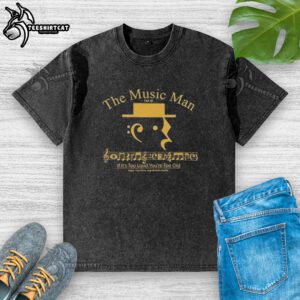 Top-The-Music-Man 'If It's Too Loud You're Too Old' washed t-shirt featuring vintage style and music-themed design.