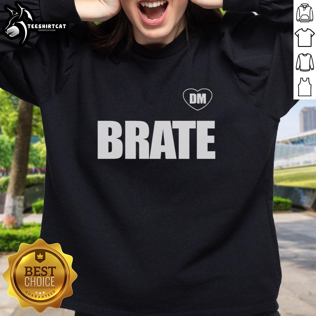 Alt Text: Awesome Dejan Milojevic DM Brate sweatshirt featuring a heart design, perfect for stylish and cozy wear.