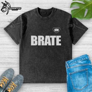 Awesome Dejan Milojevic DM Brate heart design on a washed t-shirt, perfect for casual wear and fan merchandise.