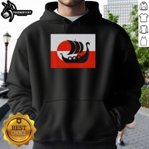 Awesome Denmark Greenland flag design on a hoodie, promoting support for Danish culture, not for sale.