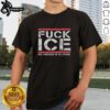 Awesome Fck Ice No Human Is Illegal retro t-shirt design featuring bold text on a stylish graphic tee.