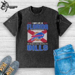 Buffalo Bills football flag shirt, perfect for fans living in Florida, showcasing team spirit on game day.