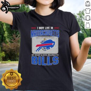 Buffalo Bills ladies tee shirt showcasing team spirit for game day, perfect for fans in Massachusetts and beyond.
