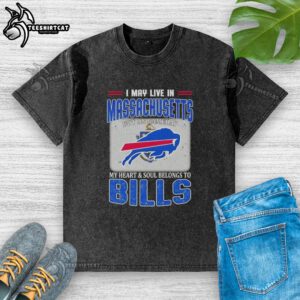 Buffalo Bills washed t-shirt showcasing team spirit for game day, perfect for fans in Massachusetts.
