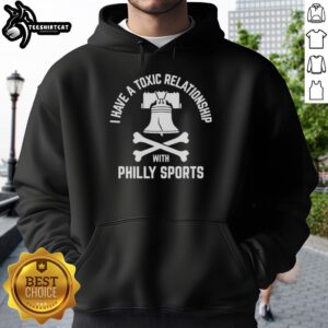 Cute hoodie featuring 'I Have A Toxic Relationship With Philly Sports' for football fans, perfect for game day style.