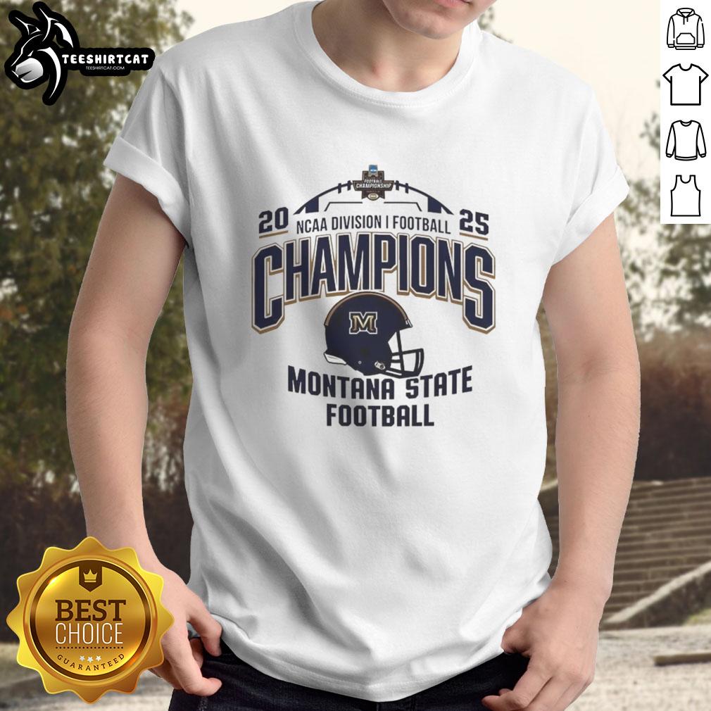 Good Montana State Bobcats NCAA Division I Football Champions 2025 helmet logo t-shirt showcasing team spirit and pride.