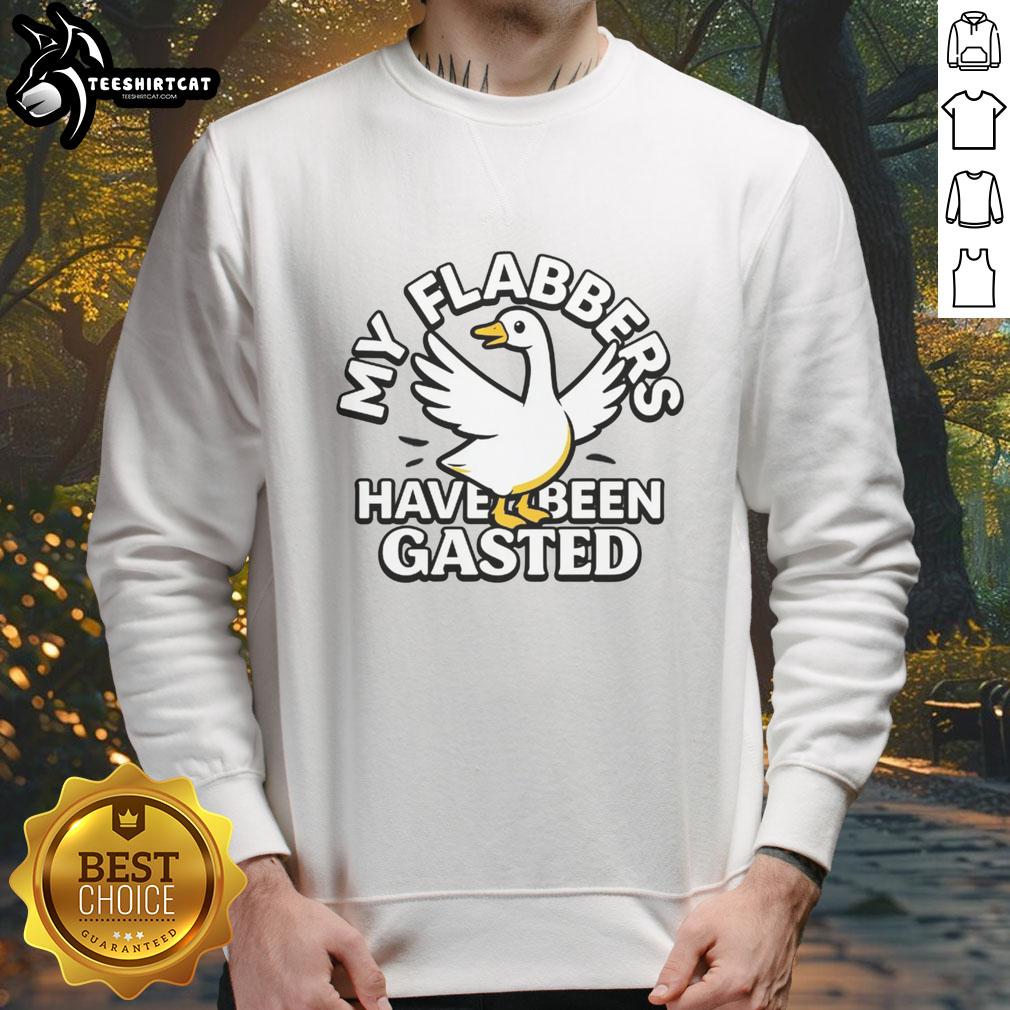 Cozy 'Good-My-Flabbers-Have-Been-Gasted' sweatshirt in vibrant colors, perfect for casual wear and expressing humor.