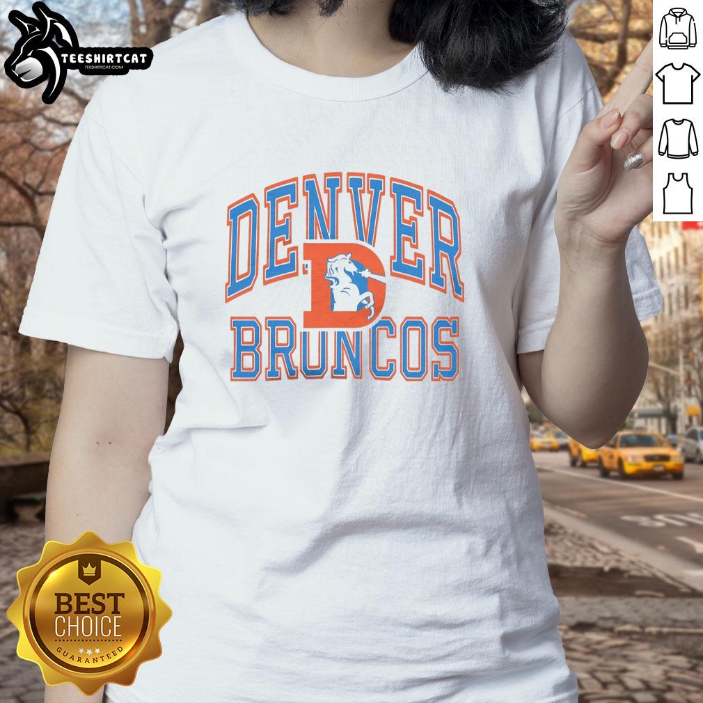 Stylish Hot Denver Broncos Arch Ladies Tee featuring team colors and logo, perfect for game day and casual wear.