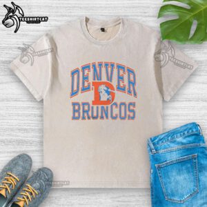 Hot Denver Broncos Arch Washed T-Shirt featuring bold team colors and logo, perfect for fans and game day attire.
