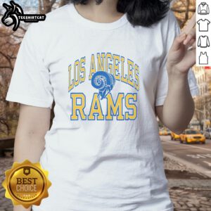 Hot Los Angeles Rams Arch Ladies Tee showcasing team spirit with stylish design, perfect for female fans of the Rams.