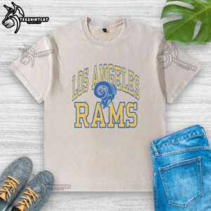 Hot Los Angeles Rams Arch Washed T-Shirt in vibrant colors, perfect for fans showcasing team spirit and style.
