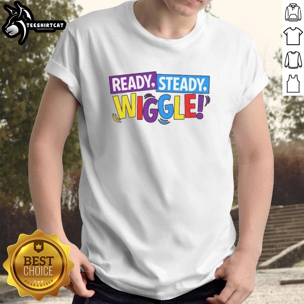 Hot Wiggles Inspired Ready Steady Wiggle T-Shirt featuring vibrant colors and playful design for children's fun and comfort.