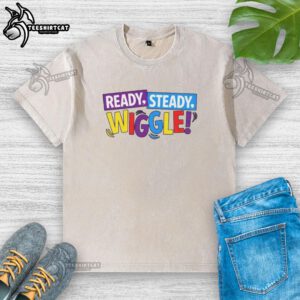 Hot Wiggles Inspired Ready Steady Wiggle washed t-shirt featuring vibrant colors and playful graphics for kids.