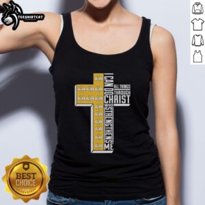 Alt Text: Los Angeles Rams tank top featuring 'I Can Do All Things Through Christ Who Strengthens Me' design.
