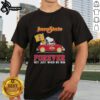 Peanuts Snoopy driving a car on Iowa State Cyclones t-shirt, celebrating fandom with 'Forever Not Just When We Win' slogan.