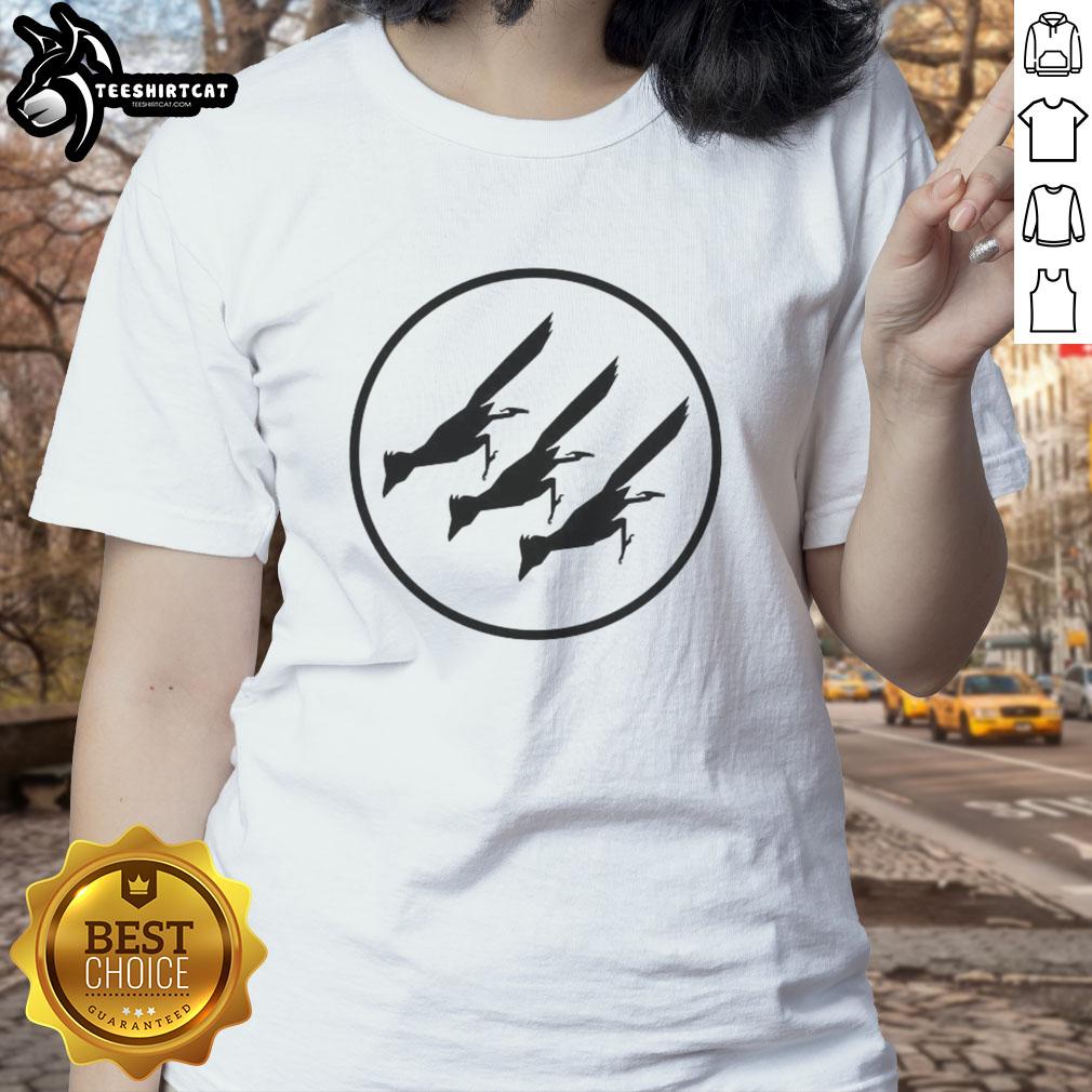 Nice Roadrunner Iron Front Logo Ladies Tee featuring a stylish design perfect for casual wear and roadrunner enthusiasts.