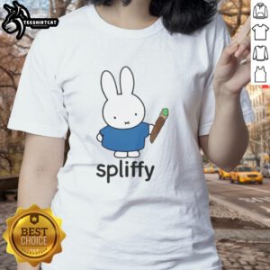 Nice Spliffy Bunny Ladies Tee featuring a cute bunny graphic, perfect for casual wear and spring fashion.