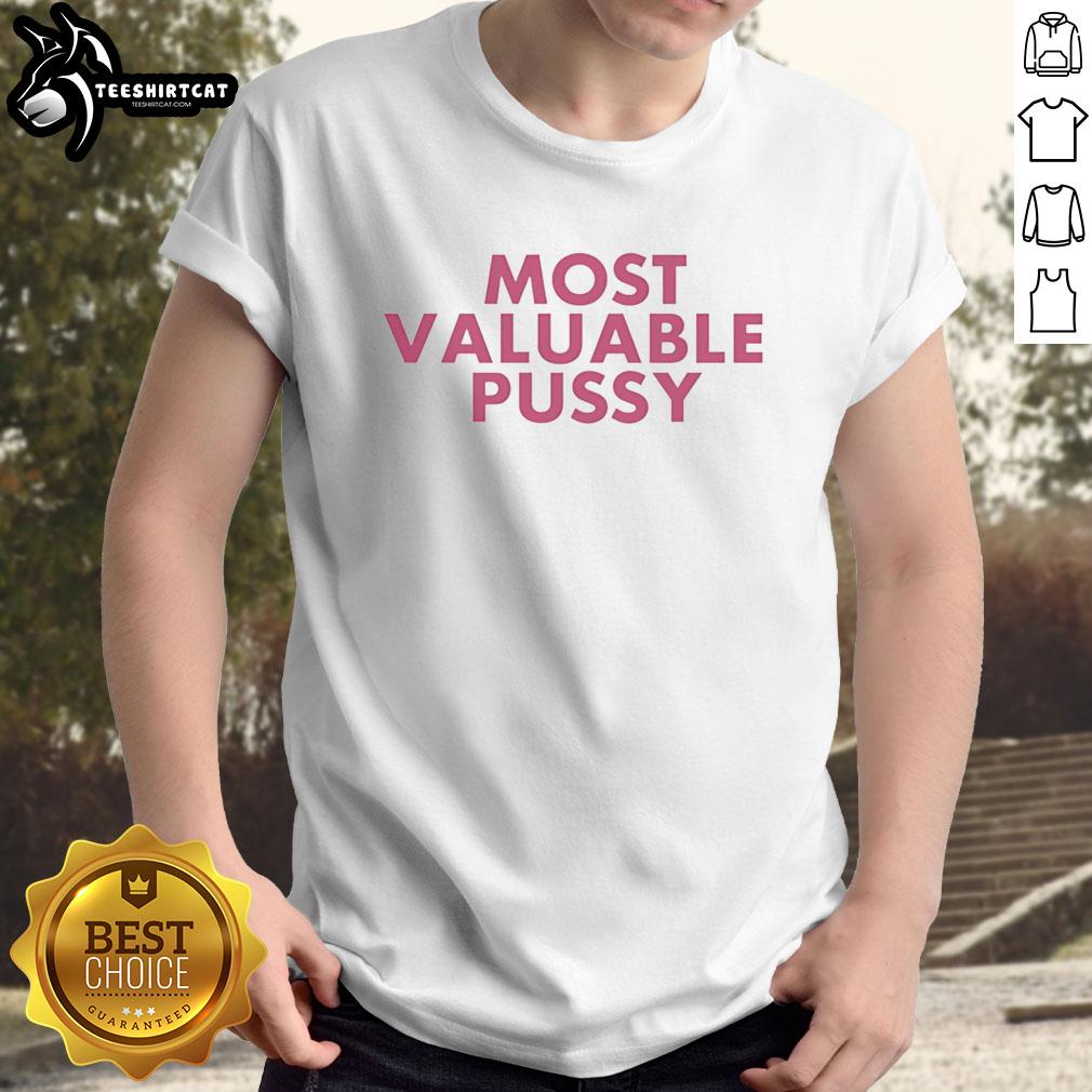 Official Melina Most Valuable Pussy T-Shirt featuring bold graphics and a stylish design for fans and collectors.
