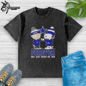 Official Peanut Snoopy and Charlie Brown Dallas Cowboys Forever T-shirt, perfect for fans celebrating team spirit.