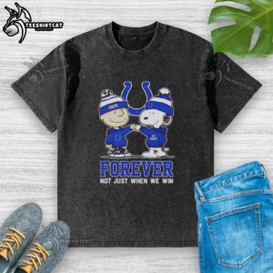 Official Peanut Snoopy & Charlie Brown Indianapolis Colts Forever T-Shirt, perfect for fans celebrating every game.