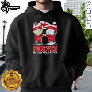 Official Peanut Snoopy and Charlie Brown Kansas City Chiefs hoodie, celebrating fandom beyond just winning.