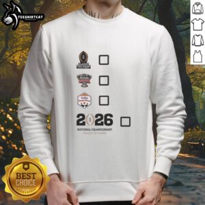 Cozy sweatshirt featuring 'What Is Your Choice' design for Official Playoff First Round and Sugar Bowl events.
