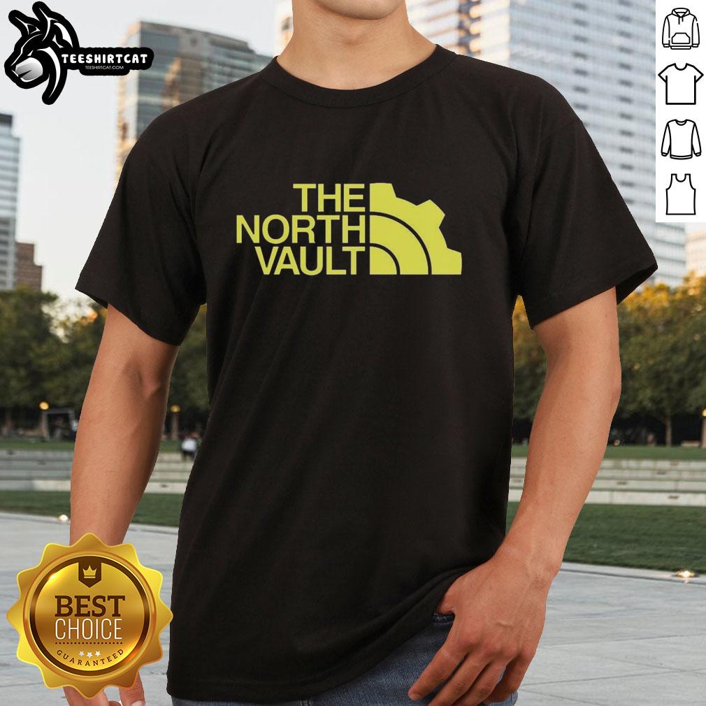 Alt Text: Official The North Vault logo parody T-shirt featuring a creative and humorous twist on the iconic design.