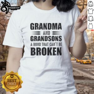 Original Grandma and Grandsons: A bond that can't be broken featured on a stylish ladies tee, perfect for family love.