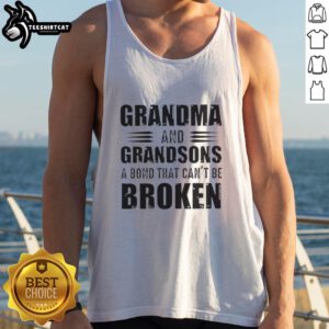 Grandma and grandsons share a loving moment, showcasing their unbreakable bond in a stylish tank top design.