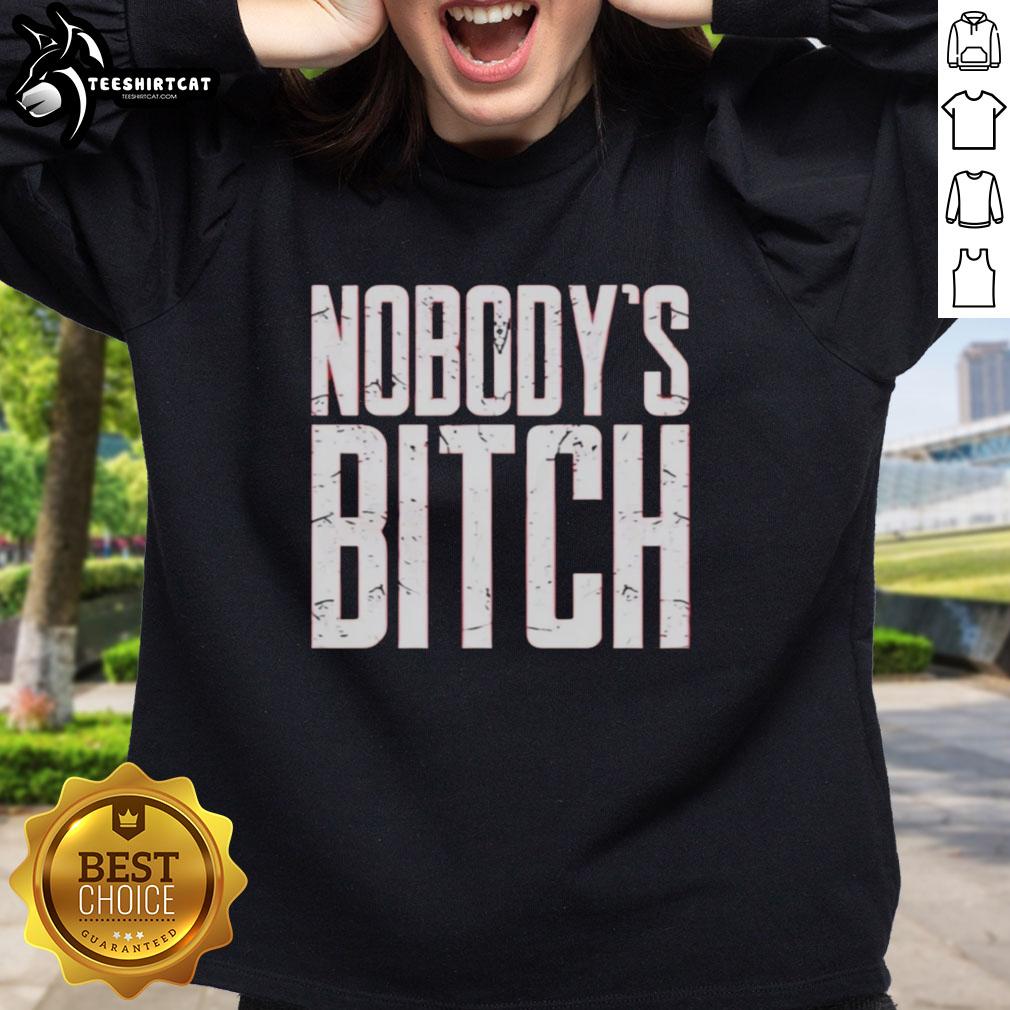 Original Jimmy Uso Nobody's Bitch Sweatshirt featuring bold graphics and a comfortable fit for wrestling fans.
