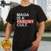 Original Maga Is A Fascist Cult Ice T-Shirt featuring bold graphics and provocative text on a stylish black tee.