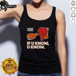 Alt Text: Original Dan Le Batard Show If U Know U Know tank top featuring bold graphics and vibrant colors for fans.