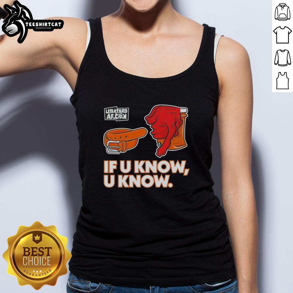 Alt Text: Original Dan Le Batard Show If U Know U Know tank top featuring bold graphics and vibrant colors for fans.