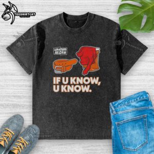 Alt Text: Original The Dan Le Batard Show If U Know U Know washed t-shirt featuring unique design and stylish fit.