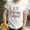 Premium ET Phone Home T-Shirt featuring iconic movie design in vibrant colors, perfect for fans of classic sci-fi films.