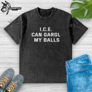 Premium Gaming Disorder PAWG I.C.E. Can Gargle My Balls Washed T-Shirt showcasing fun graphic design for gamers.