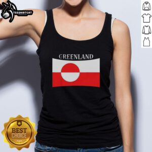 Premium Greenland tank top featuring an independence message and flag design, celebrating the spirit of its people.