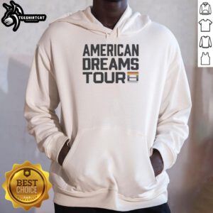 Premium 'I Am The American Dream' Pride Hoodie showcasing vibrant colors and stylish design for LGBTQ+ pride events.