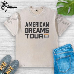 Premium I Am The American Dreams Tour Pride Washed T-Shirt in vibrant colors, perfect for celebrating pride and individuality.