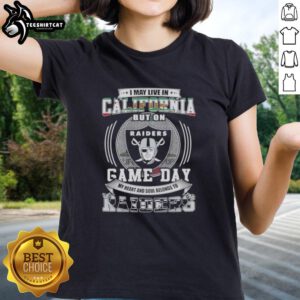 Premium ladies tee featuring 'My Heart and Soul Belongs to Las Vegas Raiders' for devoted fans living in California.