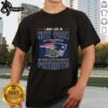 Alt Text: Premium New England Patriots flag t-shirt for game day, perfect for fans living in New York.