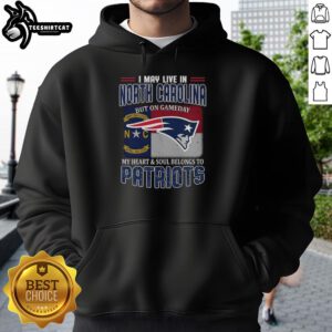 Premium hoodie for fans living in North Carolina, showcasing love for New England Patriots on game day.